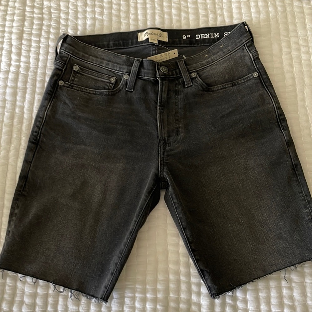Madewell Black Denim shorts. Size 30